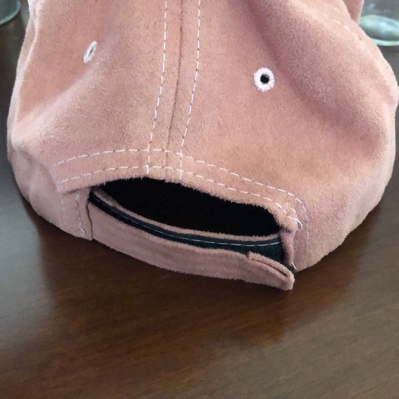 Francescas Pink Suede Baseball Cap Hat - Picture 4 of 6